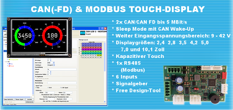 CAN/Modbus Displays